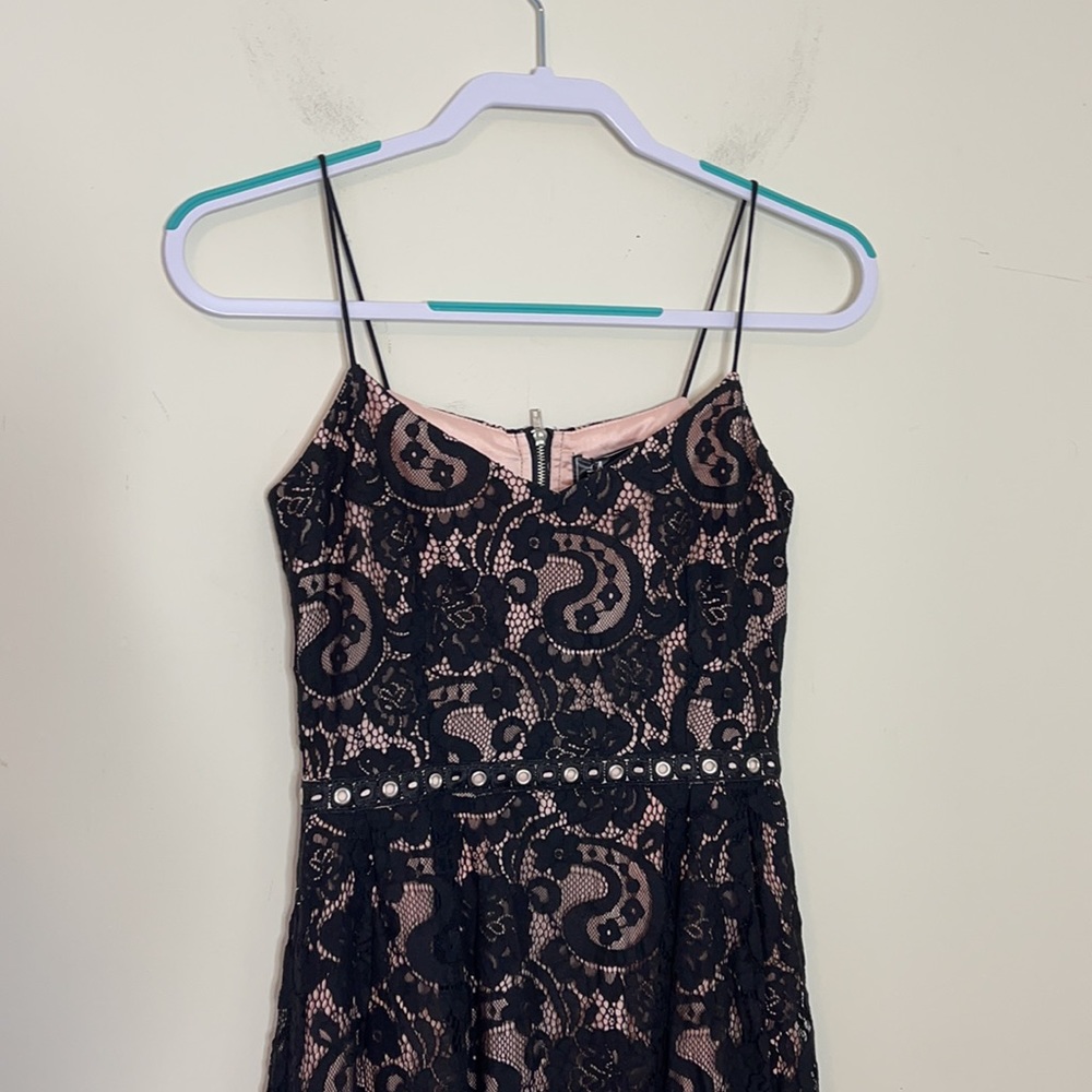 Aspeed Black Lace & Pink Lining Dress - Picture 2 of 8